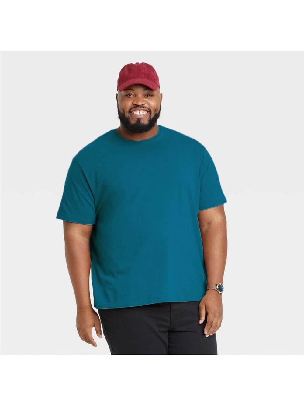 Goodfellow & Co Men's Short-Sleeve Crewneck Tee in Teal Blue